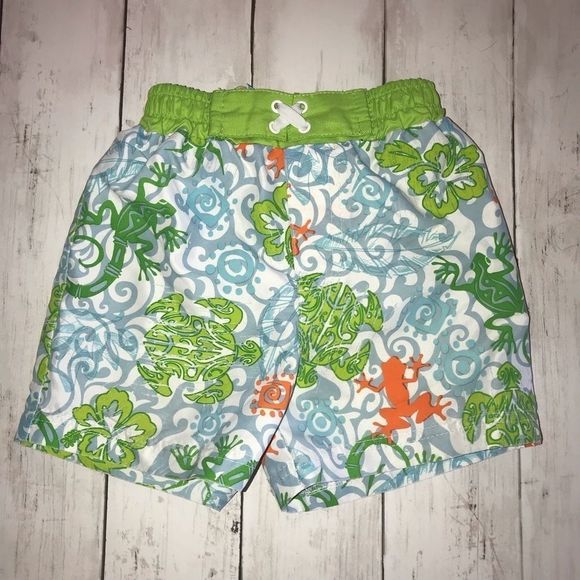 18 mo Carter’s rashguard swim trunks diaper hat lot set - Picture 11 of 13